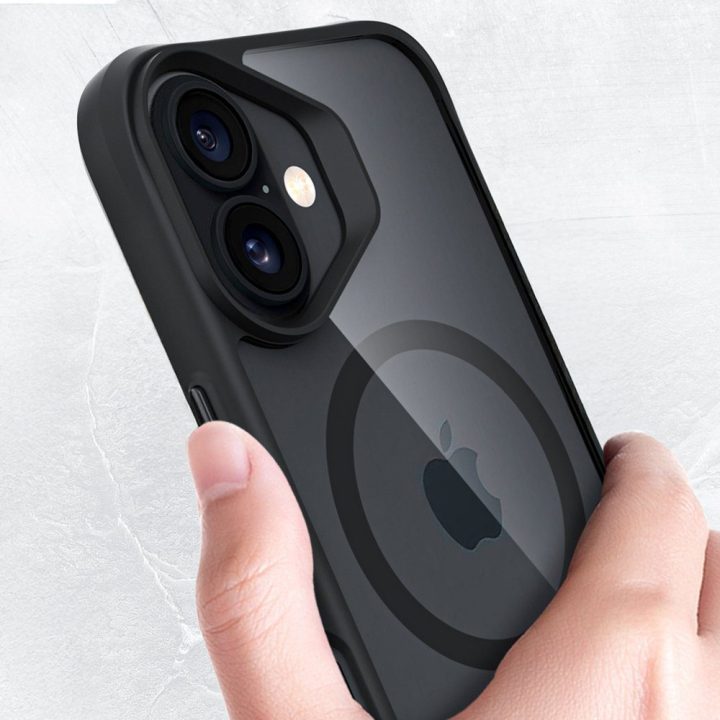 Juodas dėklas iPhone 17 3mk Satin Armor MagCase