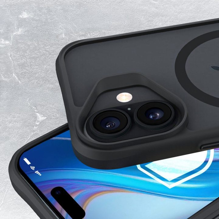 Juodas dėklas iPhone 17 3mk Satin Armor MagCase