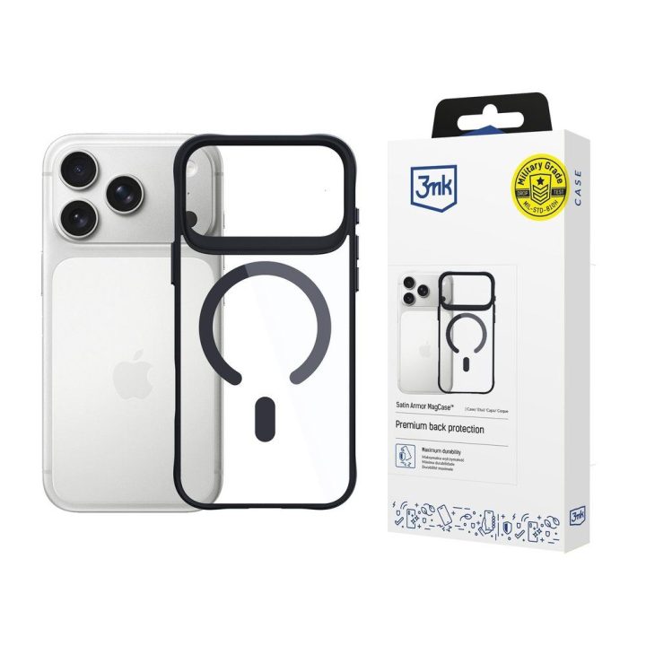 Dėklas 3mk Satin Armor MagCase iPhone 17 Pro telefonui
