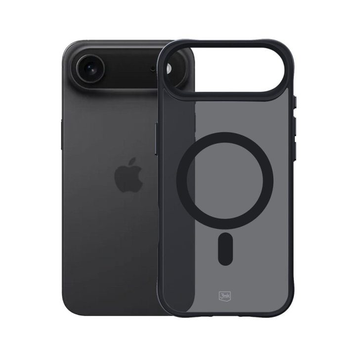 Juodas pusiau permatomas dėklas iPhone 17 Air