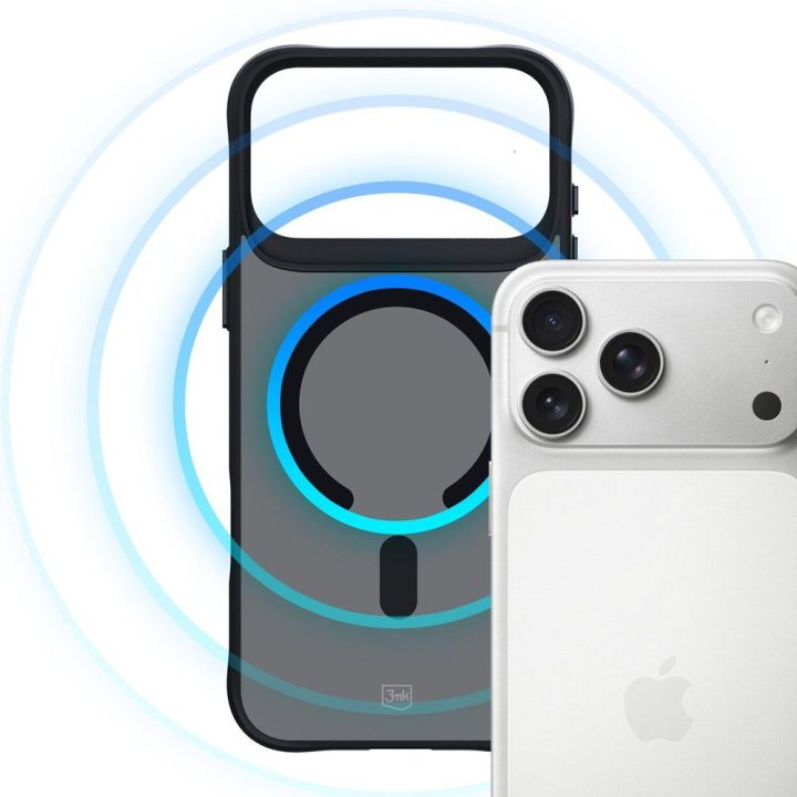 „Smoke MagCase“ dėklas iPhone 17 Pro, juodas pusiau permatomas