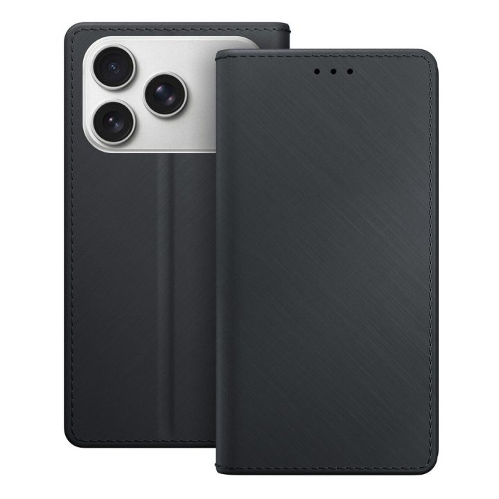 Dėklas su pinigine 3mk Wallet Case iPhone 17 Pro Max telefonui, juodas