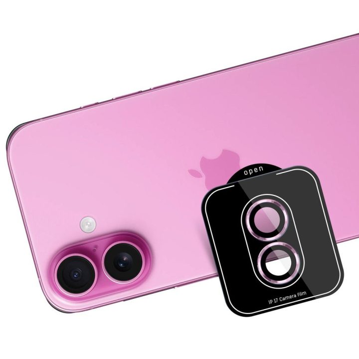 Apsauginis grūdintas stiklas iPhone 17 kamerai, violetinis