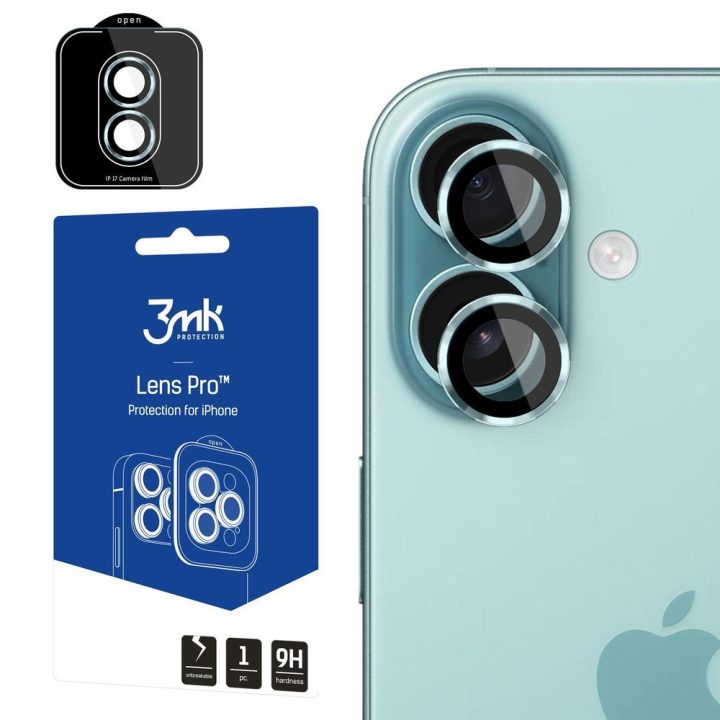 Žalias 3mk Lens Protection Pro apsauginis stiklas iPhone 17 kamerai