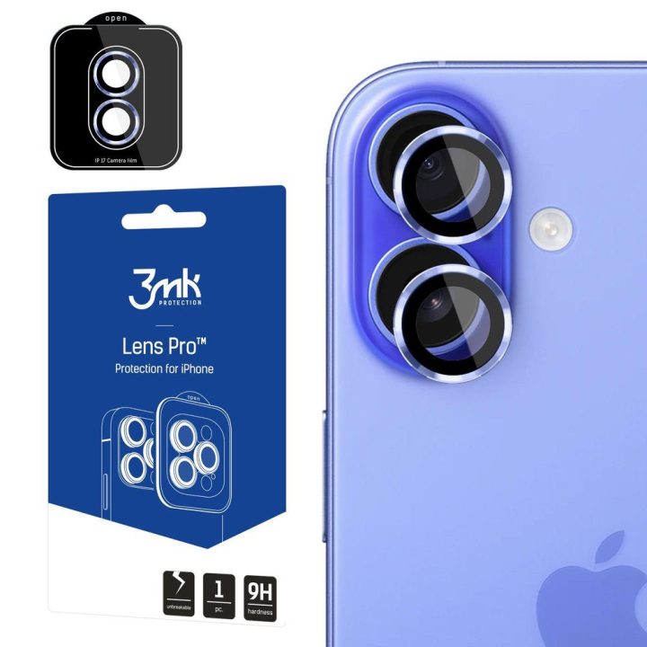 Mėlynas apsauginis stiklas iPhone 17 Lens Protection Pro
