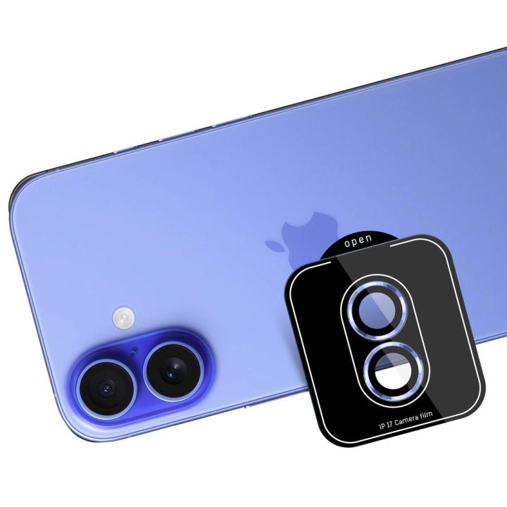 Mėlynas apsauginis stiklas iPhone 17 Lens Protection Pro
