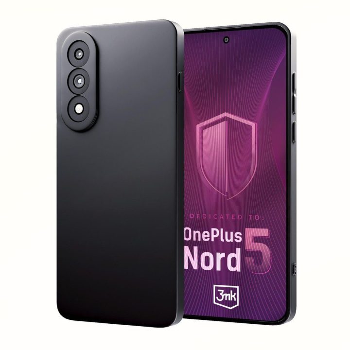 3mk Matt Case dėklas OnePlus Nord 5 telefonui, matinės juodos spalvos