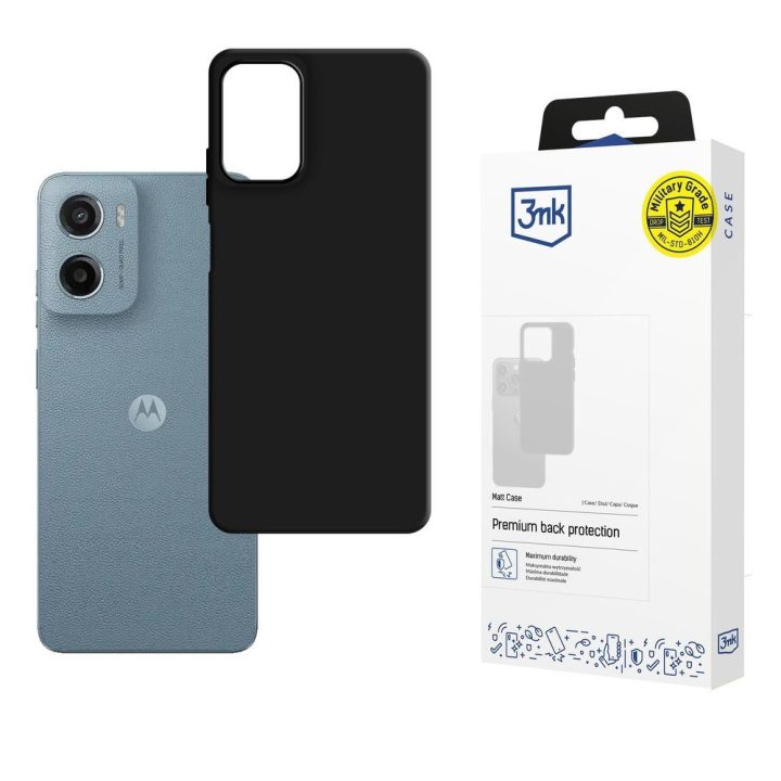 Juodas dėklas 3mk Matt Case Motorola Moto G05 / E15 G4