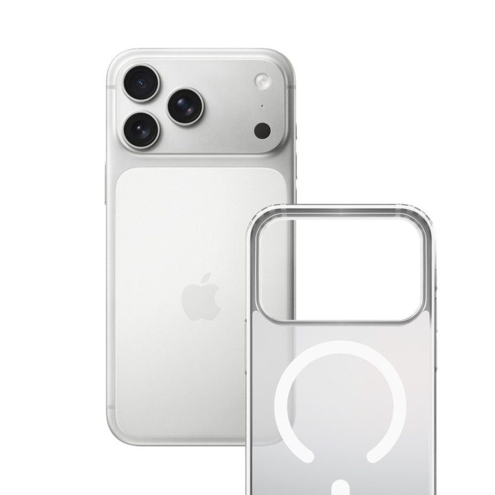 Baltas dėklas 3mk Frosty MagCase iPhone 17 Pro telefonui