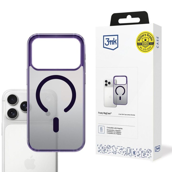 Violetinis dėklas iPhone 17 Pro 3mk Frosty MagCase