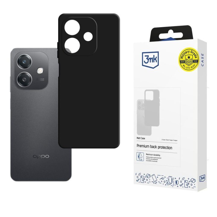 Dėklas telefonui Oppo A40 / A40M / A3 4G 3mk Matt Case, juodas