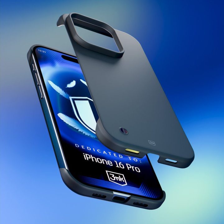 Juodas dėklas iPhone 16 Pro 3mk Just20g Matt Case