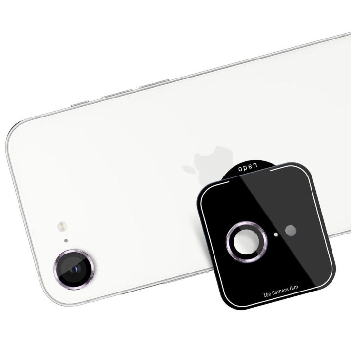 Violetinis apsauginis stiklas iPhone 16e kamerai 3mk Lens Protection Pro