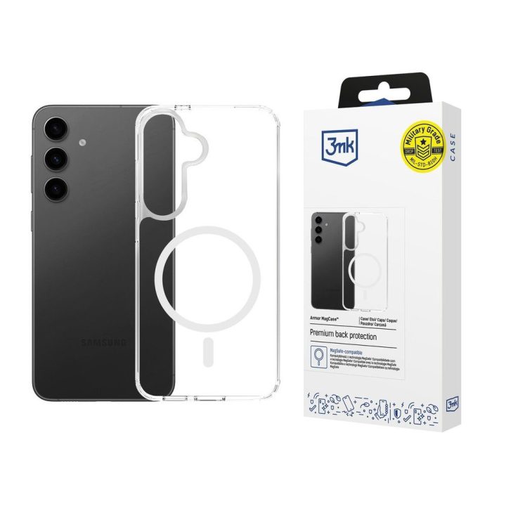 Skaidrus dėklas Samsung Galaxy S24 FE 3mk Armor MagCase