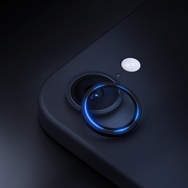 Juodas apsauginis stiklas iPhone 16e kamerai