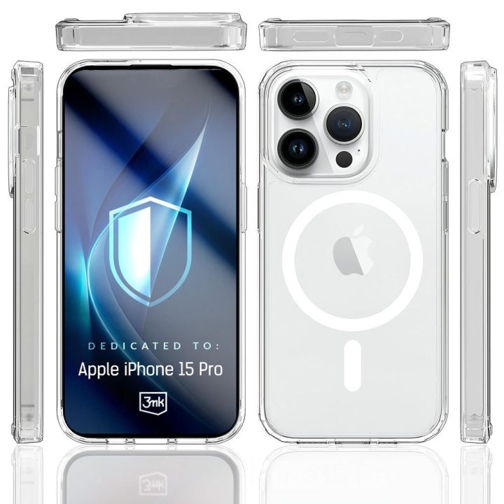 Permatomas dėklas 3mk Armor MagCase iPhone 15 Pro