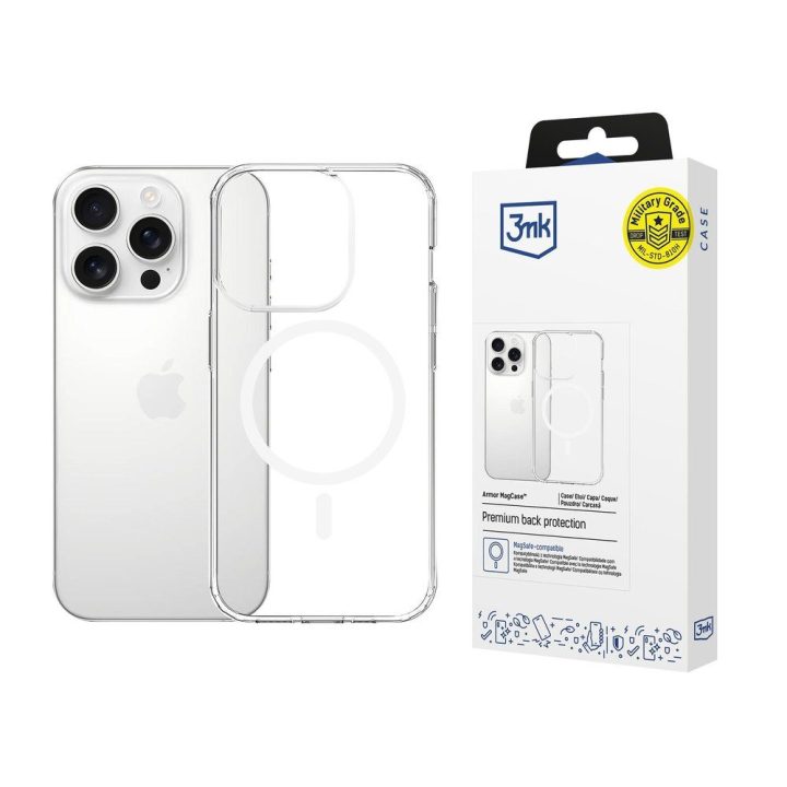 Permatomas dėklas 3mk Armor MagCase iPhone 15 Pro
