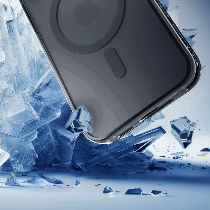 Juodas 3mk Frosty MagCase dėklas iPhone 12 Pro Max telefonui