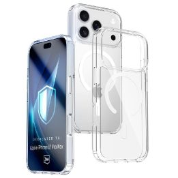 3mk Armor MagCase dėklas iPhone 17 Pro telefonui, skaidrus