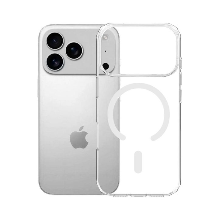3mk Armor MagCase dėklas iPhone 17 Pro telefonui, skaidrus