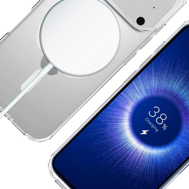 3mk Armor MagCase dėklas iPhone 17 Pro telefonui, skaidrus
