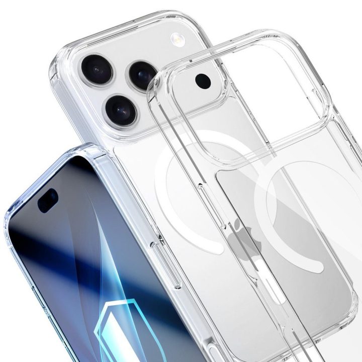 3mk Armor MagCase dėklas iPhone 17 Pro telefonui, skaidrus