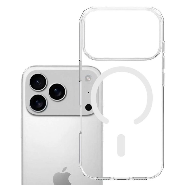 3mk Armor MagCase dėklas iPhone 17 Pro telefonui, skaidrus
