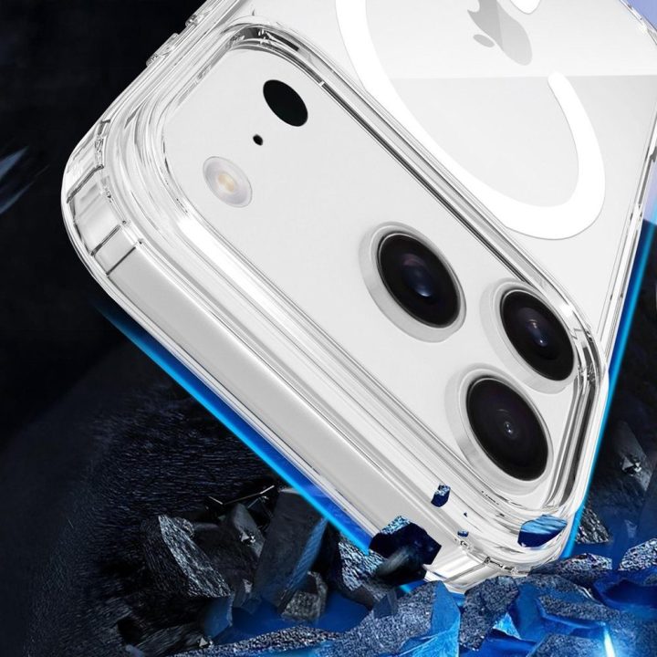3mk Armor MagCase dėklas iPhone 17 Pro telefonui, skaidrus