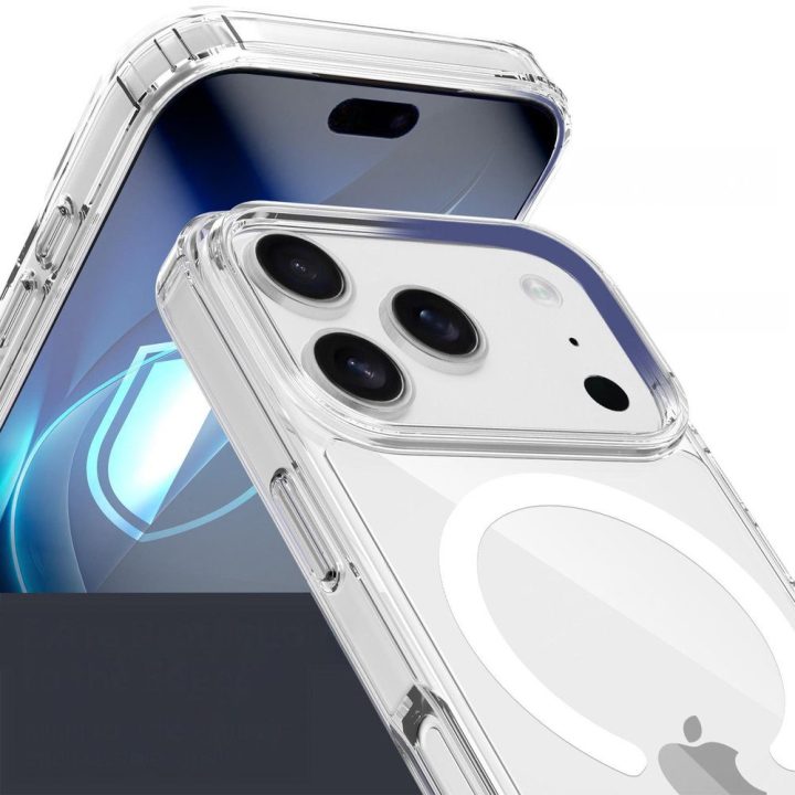 3mk Armor MagCase dėklas iPhone 17 Pro telefonui, skaidrus