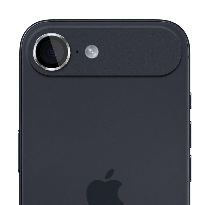 Apsauginis grūdintas stiklas iPhone 17 Air objektyvui sidabro spalvos