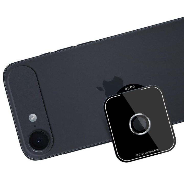 Apsauginis grūdintas stiklas iPhone 17 Air objektyvui sidabro spalvos