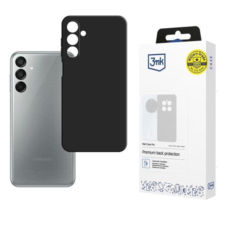Dėklas Samsung Galaxy M15 5G 3mk Matt Case Pro, juodas