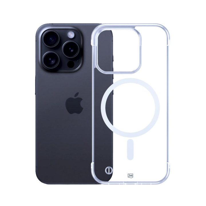 Skaidrus dėklas iPhone 15 Pro 3mk Just20g MagCase