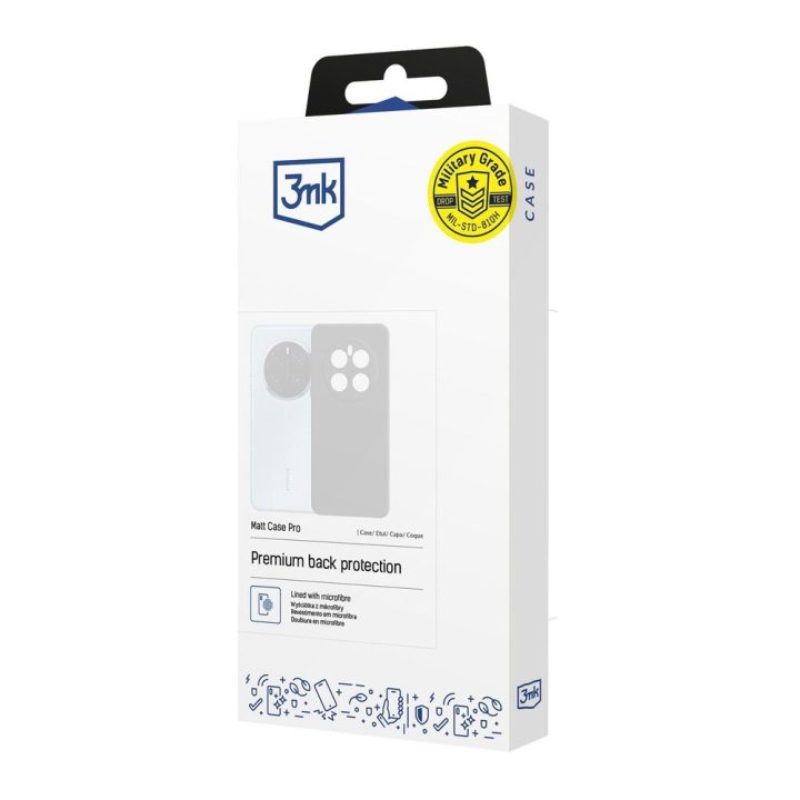 Dėklas 3mk Matt Case Pro Apple iPhone 15 telefonui, matinė juoda