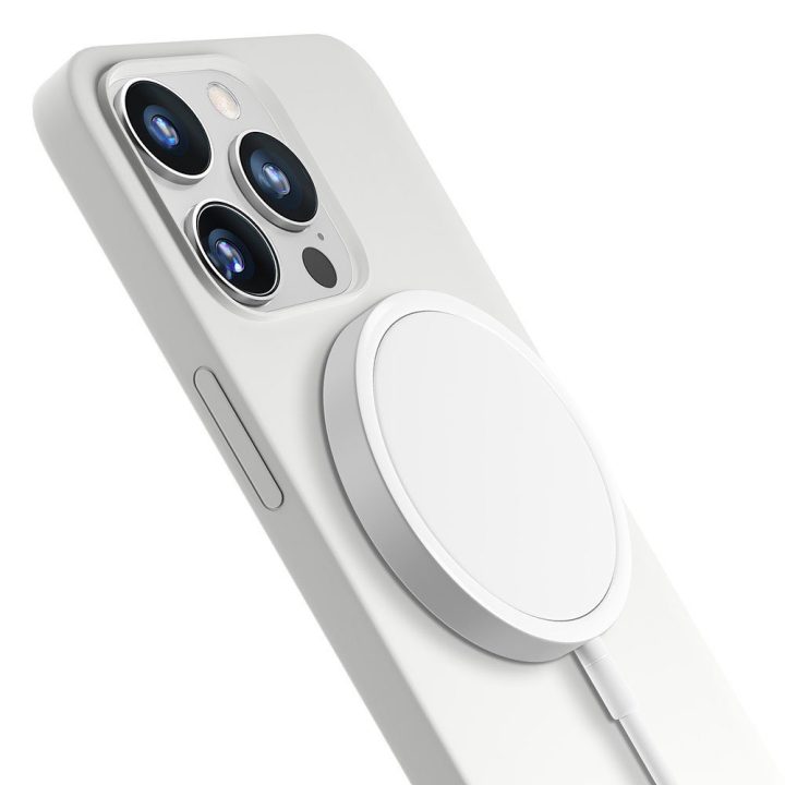 Baltas silikoninis dėklas 3mk Hardy MagCase iPhone 14 Pro Max