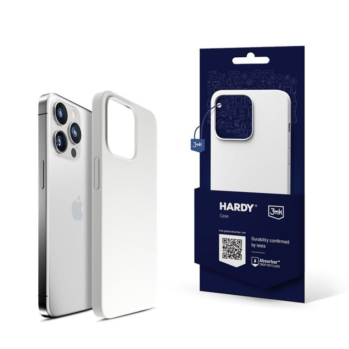 Baltas silikoninis dėklas 3mk Hardy MagCase iPhone 14 Pro Max