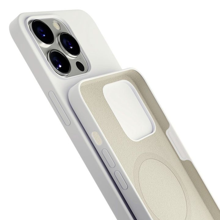 Baltas silikoninis dėklas 3mk Hardy MagCase iPhone 14 Pro Max