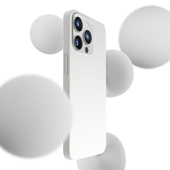 Baltas silikoninis dėklas 3mk Hardy MagCase iPhone 14 Pro Max