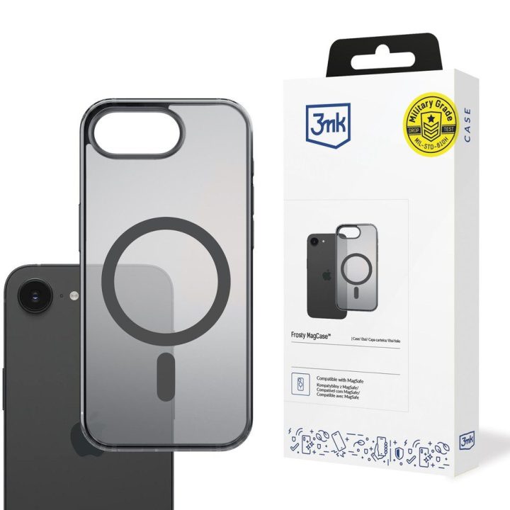 Juodas dėklas 3mk Frosty MagCase iPhone 16E