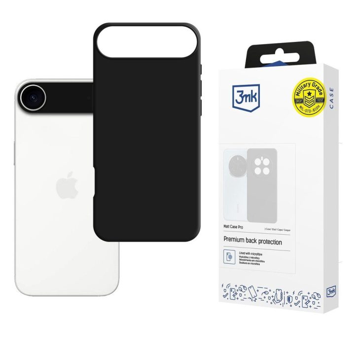 3mk Matt Case Pro dėklas Apple iPhone 17 Air, juodas