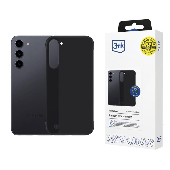 Dėklas Samsung Galaxy S23+ 3mk Just20g Matt Case, matinė juoda