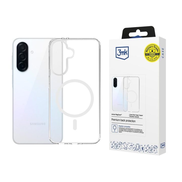 Skaidrus dėklas Samsung Galaxy A36 telefonui 3mk Armor MagCase