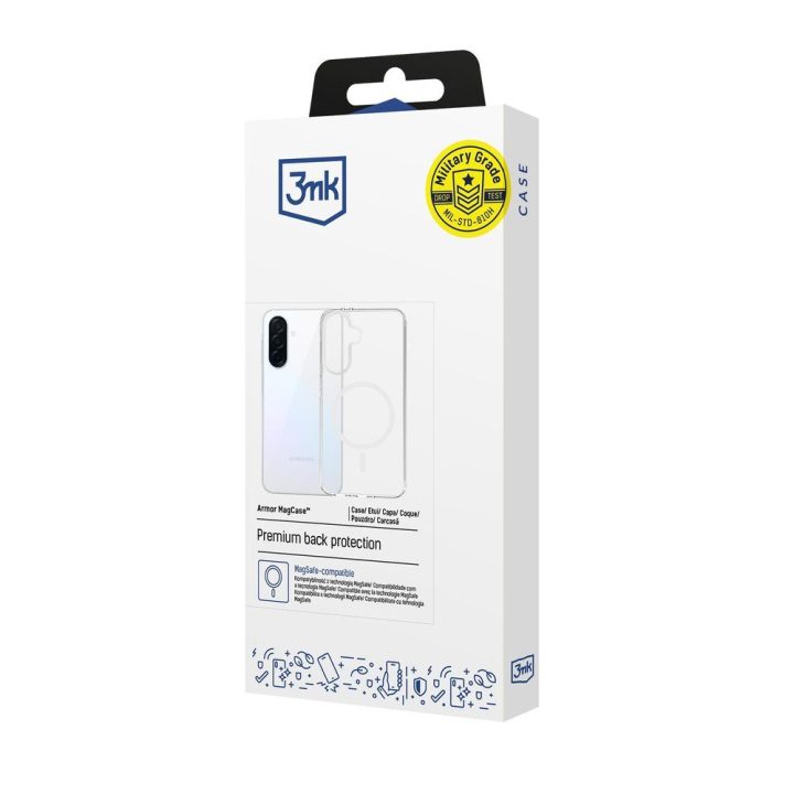 Skaidrus dėklas Samsung Galaxy A36 telefonui 3mk Armor MagCase