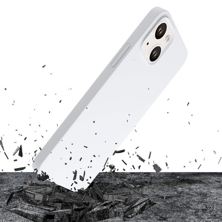 Balta silikoninė dėkliukas 3mk Hardy Silicone MagCase iPhone 14 Plus