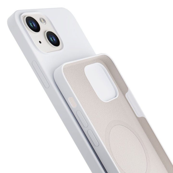 Balta silikoninė dėkliukas 3mk Hardy Silicone MagCase iPhone 14 Plus