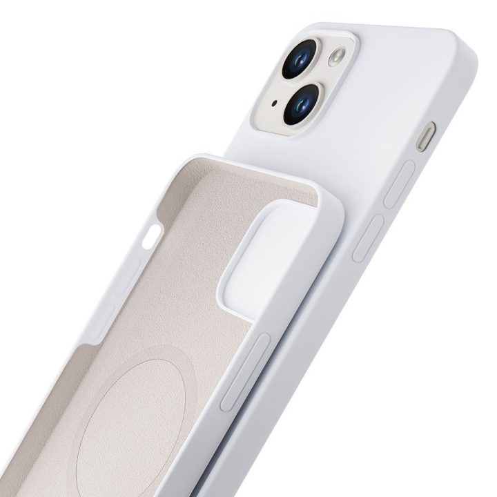 Balta silikoninė dėkliukas 3mk Hardy Silicone MagCase iPhone 14 Plus
