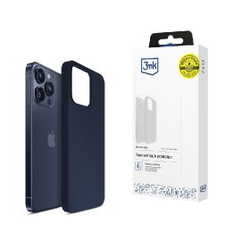 Tamsiai mėlynas dėklas iPhone 15 Pro 3mk Silicone Case