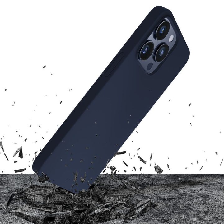 Tamsiai mėlynas dėklas iPhone 15 Pro 3mk Silicone Case