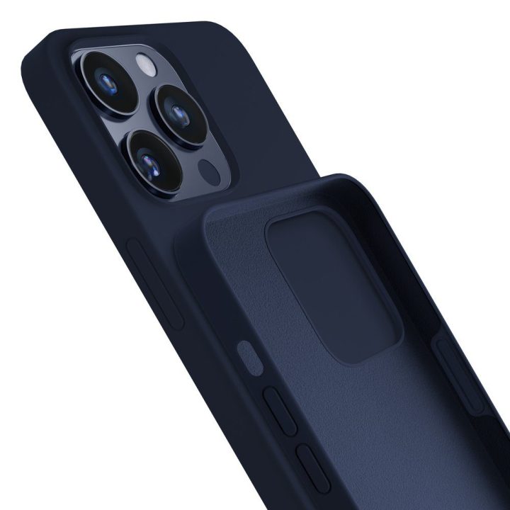 Tamsiai mėlynas dėklas iPhone 15 Pro 3mk Silicone Case