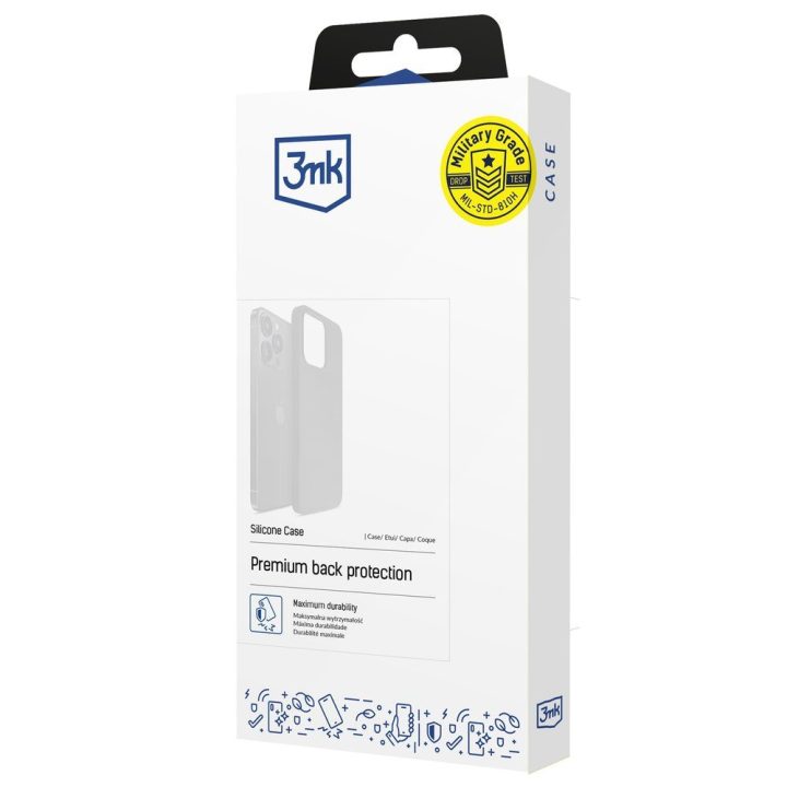 Tamsiai mėlynas dėklas iPhone 15 Pro 3mk Silicone Case